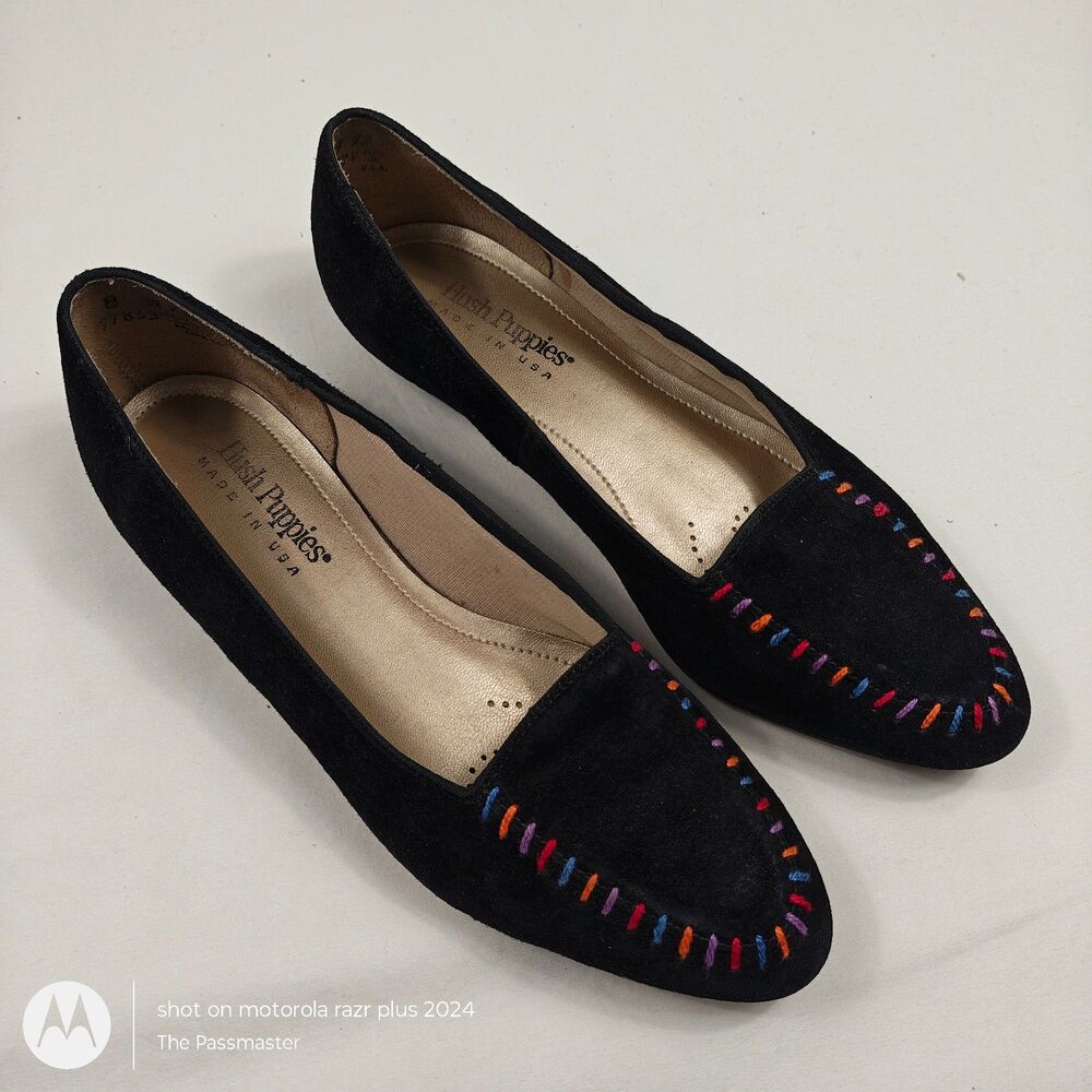 Women's HUSH PUPPIES Slip-On Comfort Shoe Flats MADE IN USA US Size - Picture 7 of 11